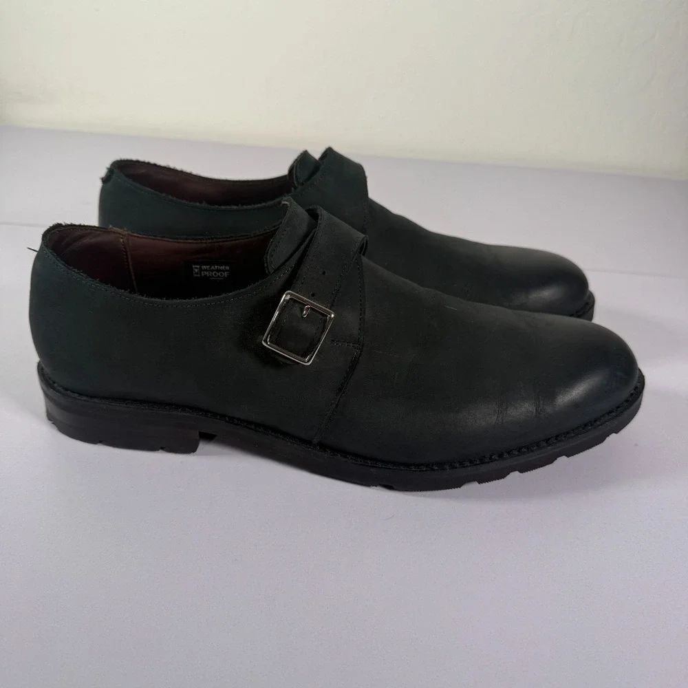 Allen Emonds Shoes Mens‎ 13 D Black Leather Port Washington Venture Monk Strap